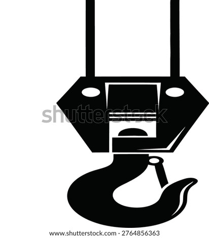 Crane Hook Icon – Industrial Lifting Equipment Symbol