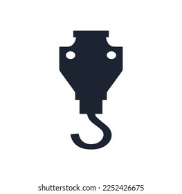 crane hook icon isolated on background