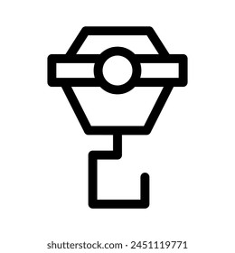 crane hook icon or logo isolated sign symbol vector illustration - high quality black style vector icons
