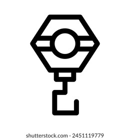 crane hook icon or logo isolated sign symbol vector illustration - high quality black style vector icons
