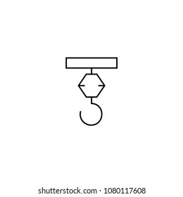 Crane hook icon pulley template