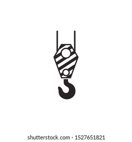 Crane hook icon or sign, vector illustration