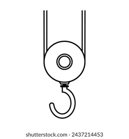 Crane hook icon symbol design