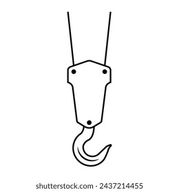 Crane hook icon symbol design