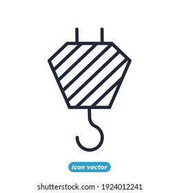 crane hook icon. crane hook symbol template for graphic and web design collection logo vector illustration