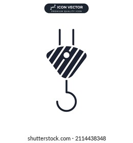 Crane hook icon symbol template for graphic and web design collection logo vector illustration