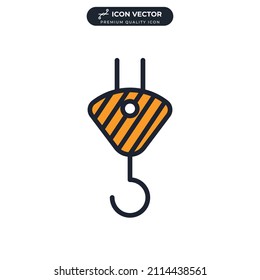 Crane hook icon symbol template for graphic and web design collection logo vector illustration