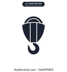 crane hook icon symbol template for graphic and web design collection logo vector illustration