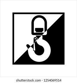Crane Hook Icon, Tow Hook Vector Art Illustration