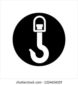 Crane Hook Icon, Tow Hook Vector Art Illustration