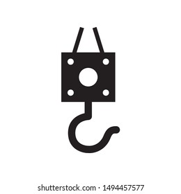 Crane, hook icon in trendy flat style design. Vector graphic illustration. Suitable for website design, logo, app, and ui. EPS 10.