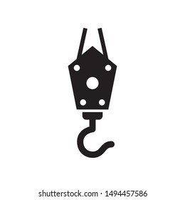Crane, hook icon in trendy flat style design. Vector graphic illustration. Suitable for website design, logo, app, and ui. EPS 10.