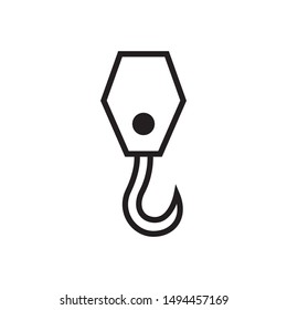 Crane, hook icon in trendy outline style design. Vector graphic illustration. Suitable for website design, logo, app, and ui. Editable vector stroke. EPS 10.