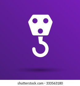 crane hook icon vector button logo symbol concept.