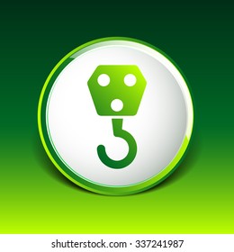crane hook icon vector button logo symbol concept.
