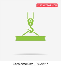 Crane hook icon. Vector concept illustration for design.