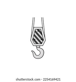 Crane hook icon vector graphics