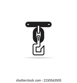 crane hook icon vector illustration