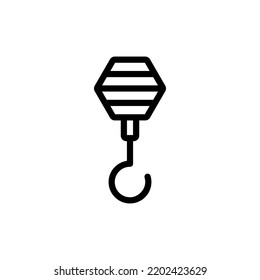 Ilustración vectorial de icono de gancho de grúa