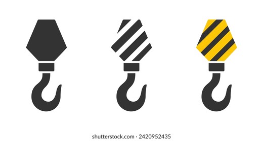 Crane hook icon. Vector illustration.