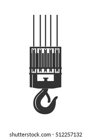 Crane hook icon. Vector illustration