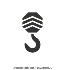 crane hook icon vector. Industrial hook icon vector