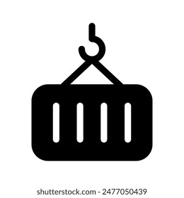 Ilustración de diseño de Vector de iconos de gancho de grúa