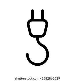 Crane Hook Icon Vector Symbol Design Illustration