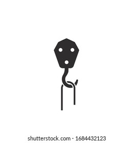 Crane hook icon vector template design