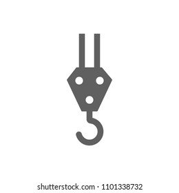 Crane hook icon vector in trendy flat style isolated on white background