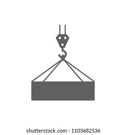 Crane hook icon vector in trendy flat style isolated on white background