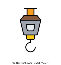 Kranhaken-Symbol mit weißem Hintergrund, Vektorgrafik