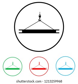 Crane hook iconicon, logo on white background