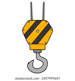 crane hook illustration hand drawn isolated vector