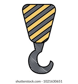 crane hook isolated icon