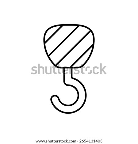 Crane Hook Lifting Attachment Line Icon