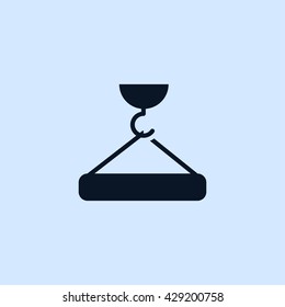 crane hook lifting icon. crane hook lifting vector illustration 