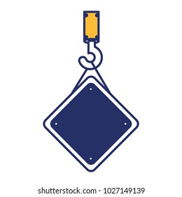 crane hook lifting traffic signal