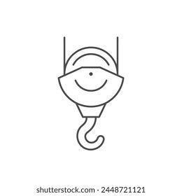 Crane hook line outline icon