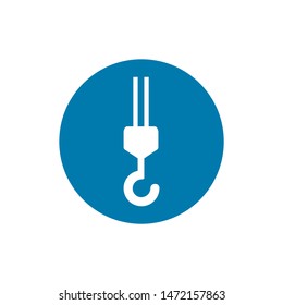 Crane and hook logo design template vector illustration