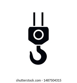 Crane and hook logo design template vector illustration