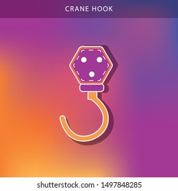 Crane and hook logo design template vector illustration