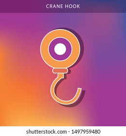 Crane and hook logo design template vector illustration