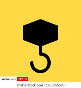 Crane and hook logo design template vector illustration