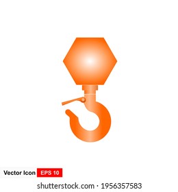 Crane and hook logo design template vector illustration