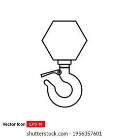 Crane and hook logo design template vector illustration