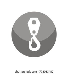 Crane and hook logo design template vector illustration