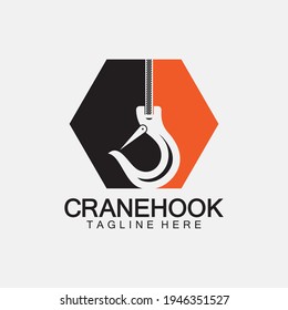 Crane hook logo icon vector illustration design  template
