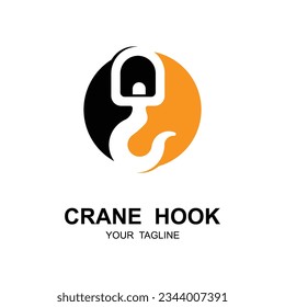 diseño de la ilustración del logotipo de gancho de grúa. inspiración del logotipo de la empresa