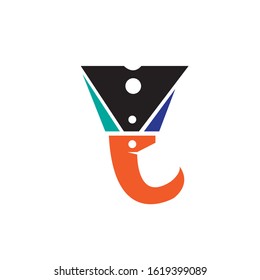 Crane Hook Logo Template Design Vector